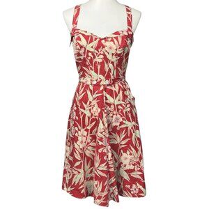 RRL Double RL Ralph Lauren Dress Womens Medium Floral Hawaiian Red